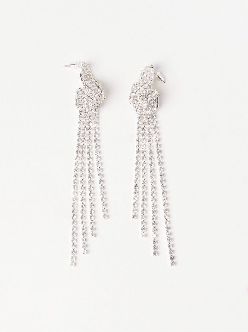 Earrings with rhinestones - 3004382-10
