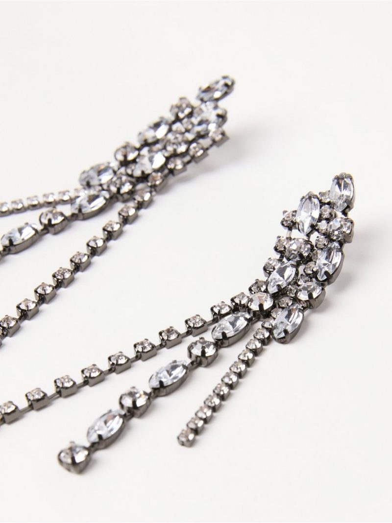 Earrings with rhinestones - 3004383-150