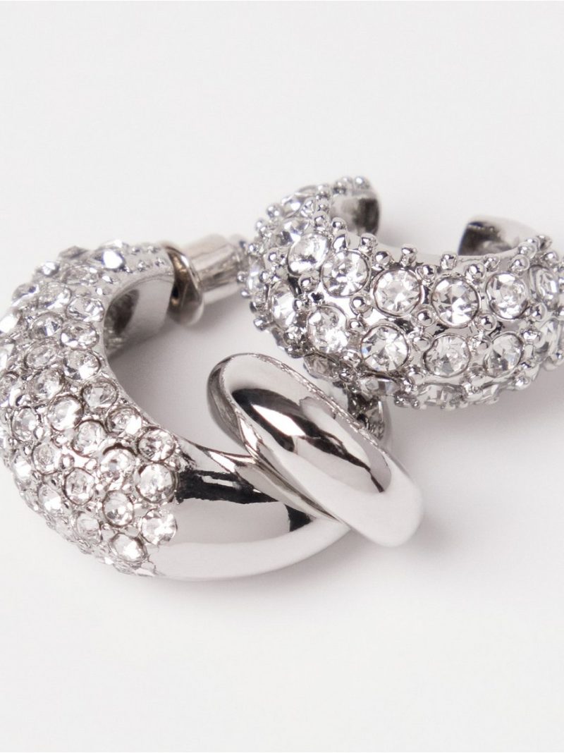 Earring with ear cuffs - 3004385-10