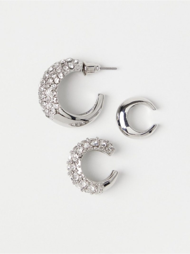 Earring with ear cuffs - 3004385-10