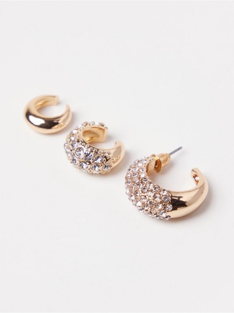 Earring with ear cuffs - 3004385-20