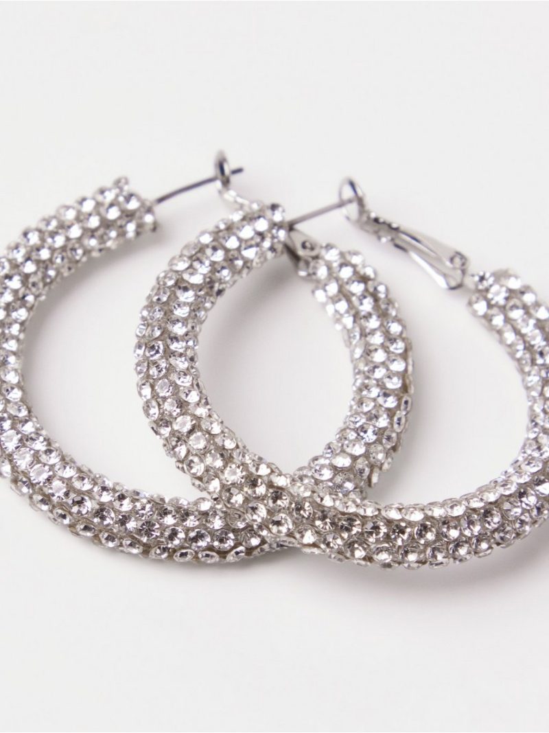 Glittery hoop earrings - 3004436-10