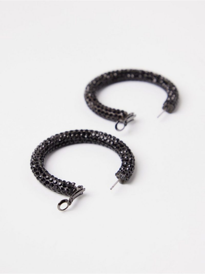 Glittery hoop earrings - 3004436-80