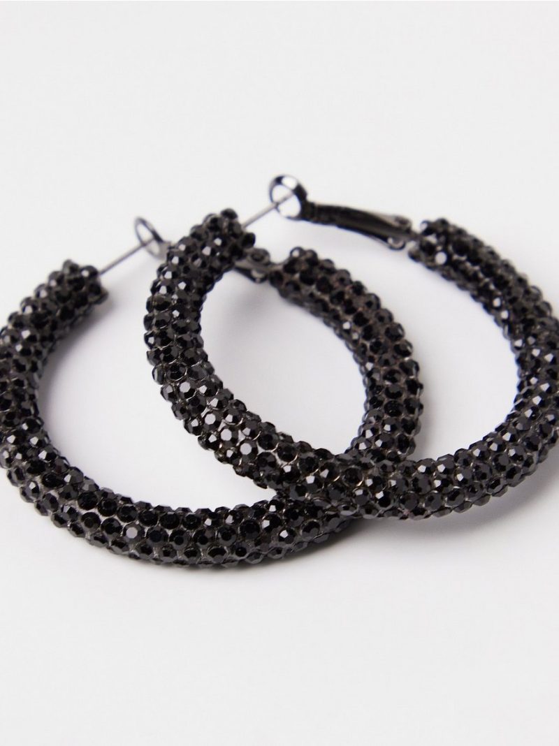 Glittery hoop earrings - 3004436-80