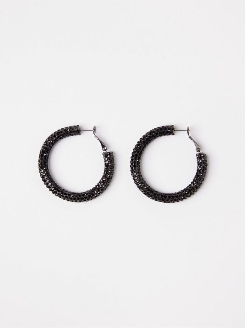 Glittery hoop earrings - 3004436-80