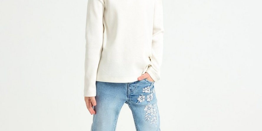 FREJA Flared leg  jeans with embroidery - 3004449-766