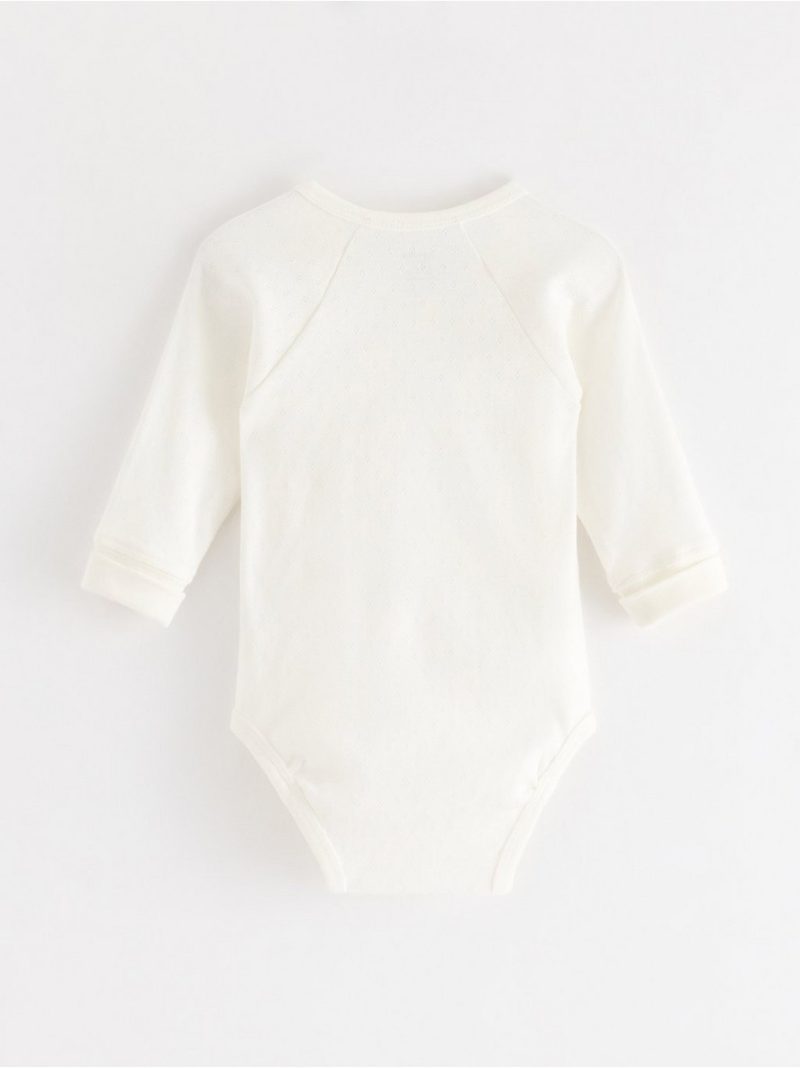 Wrap bodysuit in pointelle - 3004658-325