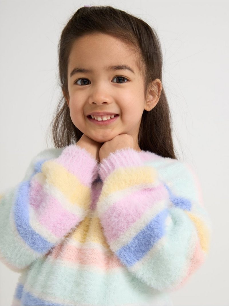 Jumper in feather yarn - 3004743-3679