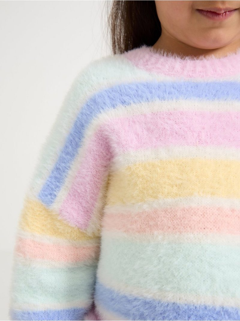 Jumper in feather yarn - Light Pink, 122 - 3004743-3679|122