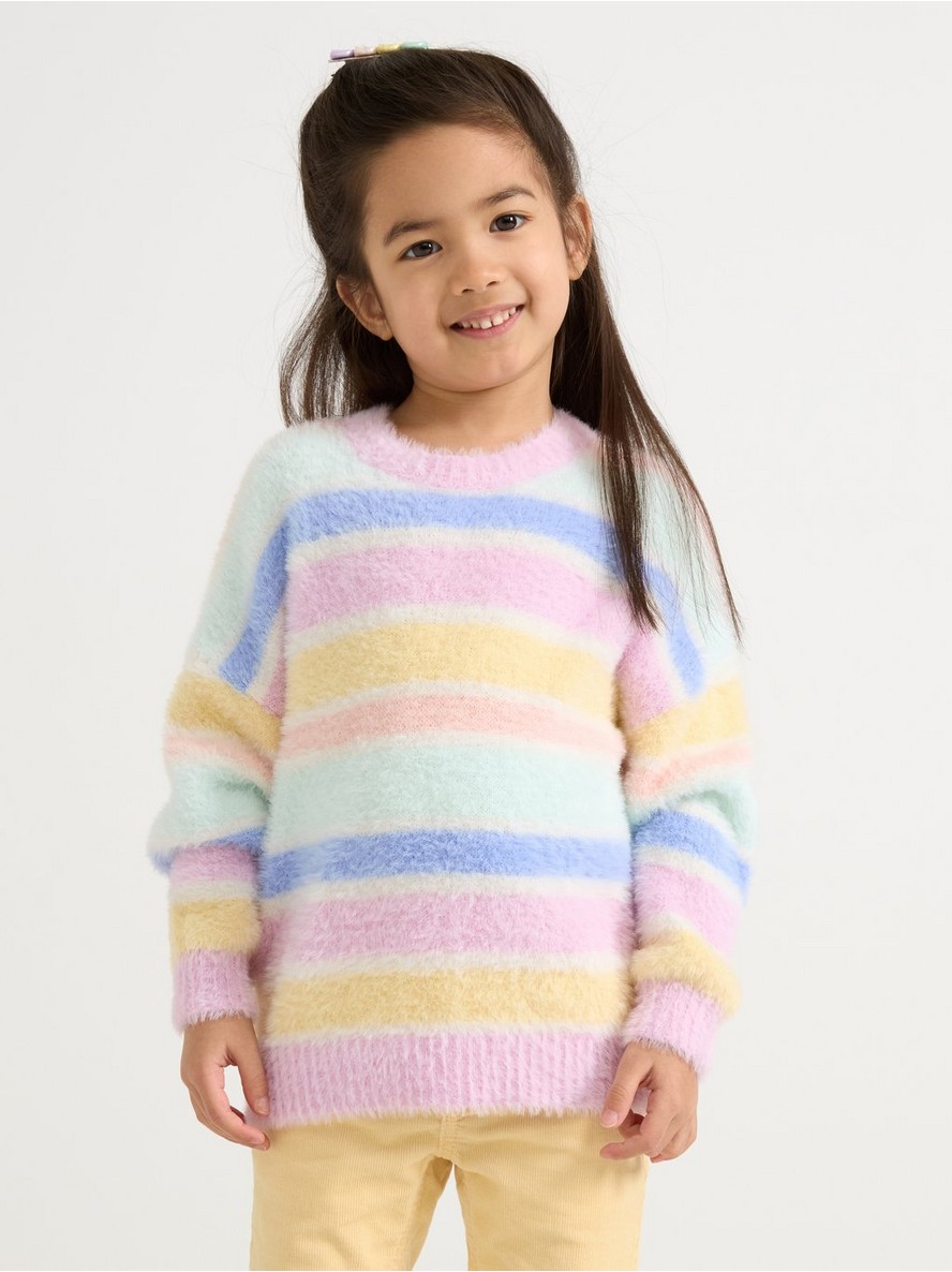 Jumper in feather yarn - 3004743-3679