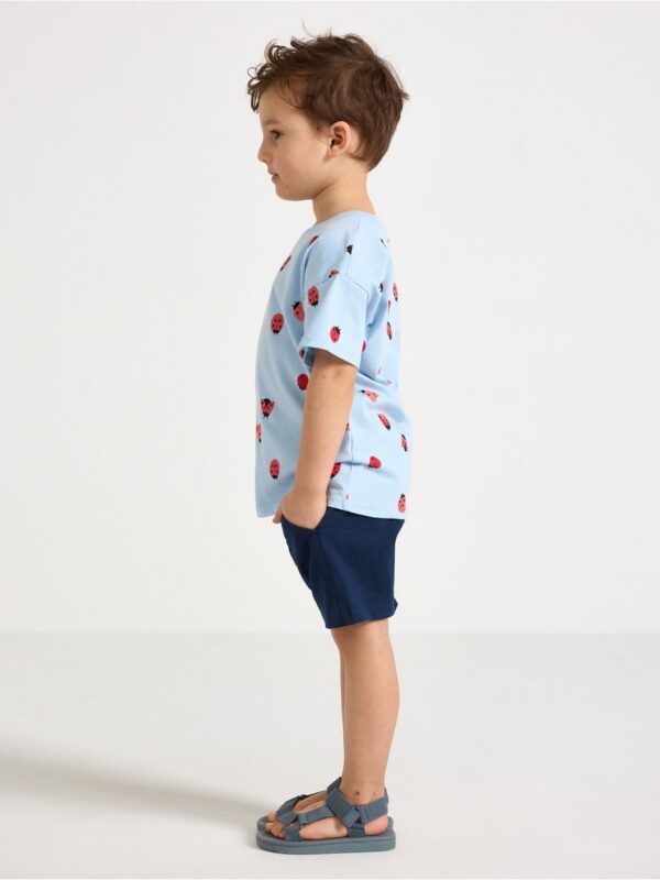 Shorts in slub jersey - 3004812-6842