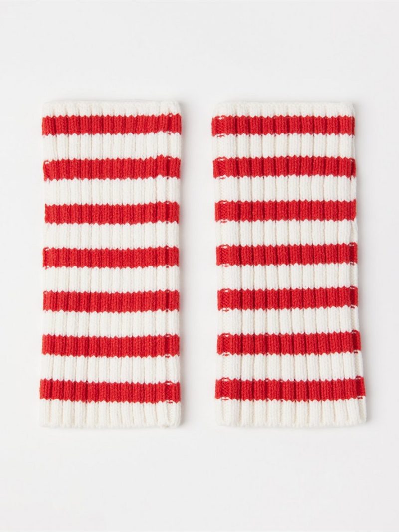 Rib-knit wrist warmers - 3005000-9873