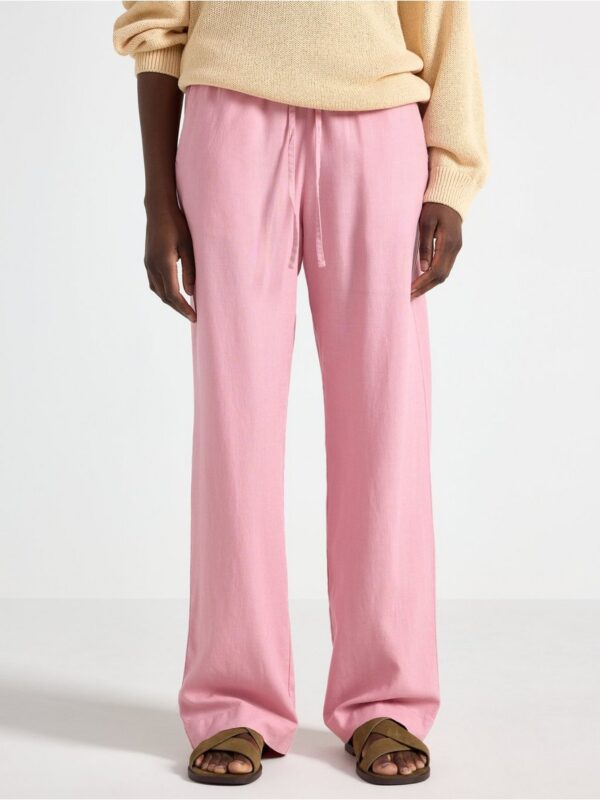 BELLA straight trousers in linen blend - 3005381-7139