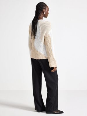 BELLA straight trousers in linen blend - 3005381-80