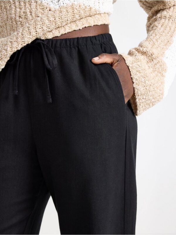 BELLA straight trousers in linen blend - 3005381-80