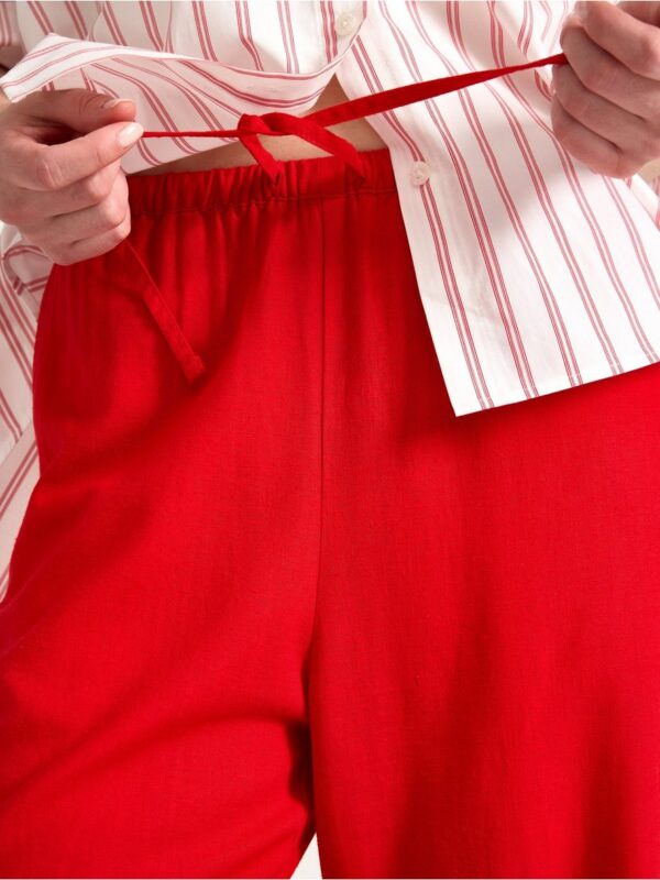 BELLA straight trousers in linen blend - 3005381-9873