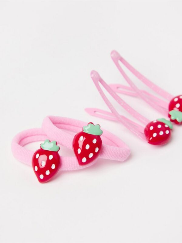 4-piece  hair set with strawberries - 3005985-6873