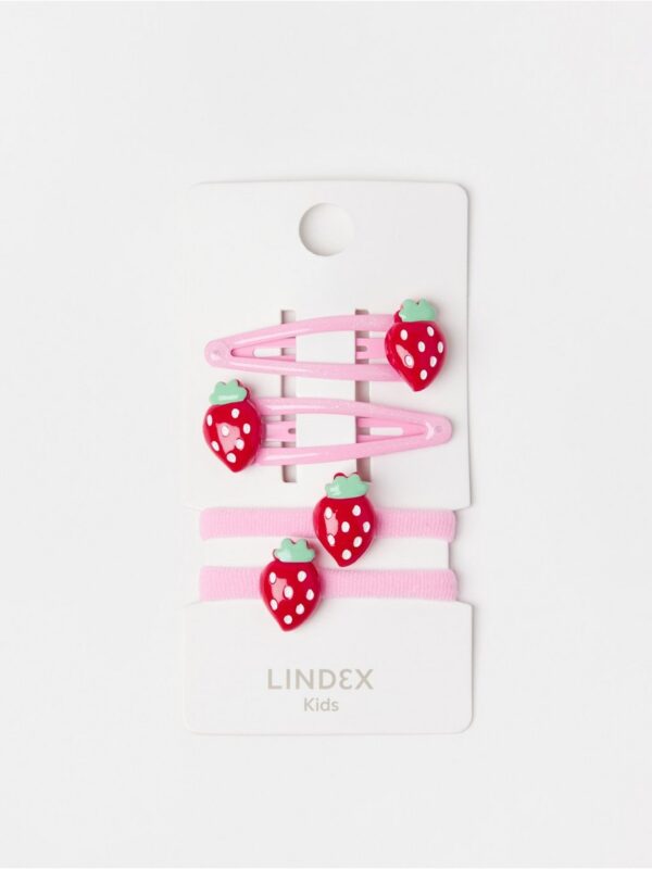 4-piece  hair set with strawberries - 3005985-6873