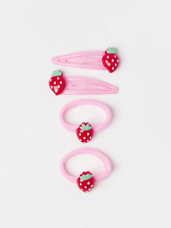 4-piece  hair set with strawberries - 3005985-6873
