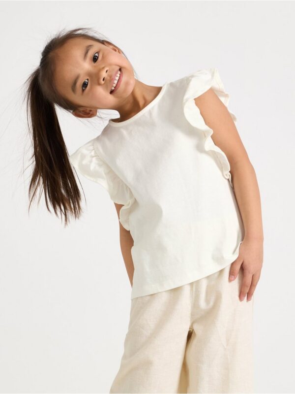 Top with flounce sleeves - 3006250-325