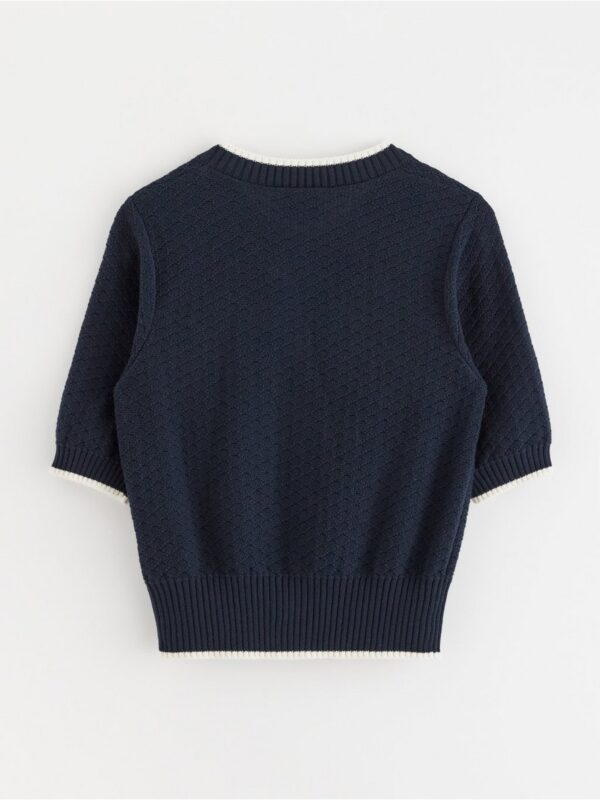 Short-sleeved knitted cardigan - 3006322-2521