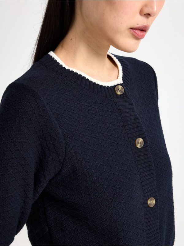 Short-sleeved knitted cardigan - 3006322-2521