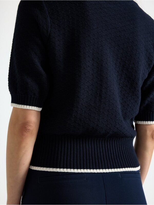 Short-sleeved knitted cardigan - 3006322-2521