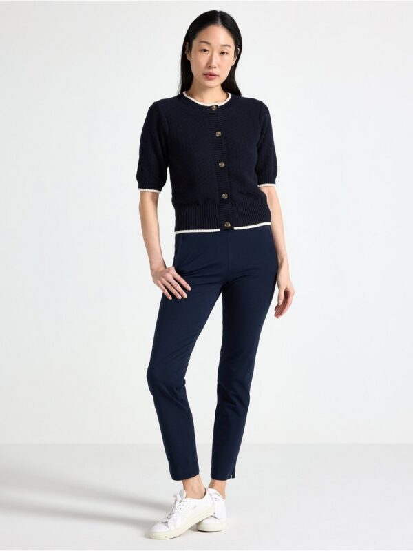 Short-sleeved knitted cardigan - 3006322-2521