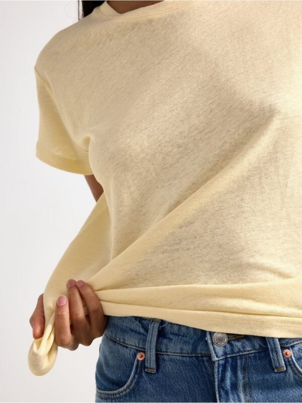 Top in linen blend - 3006518-9655
