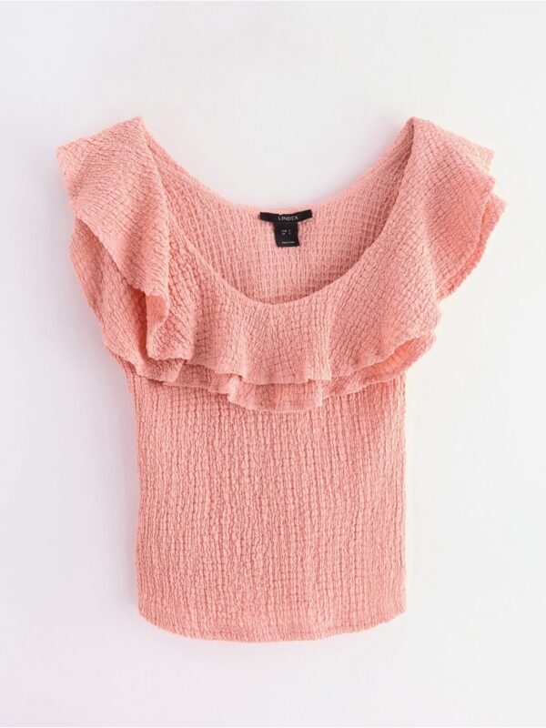 Sleeveless top with flounce - 3006572-8642
