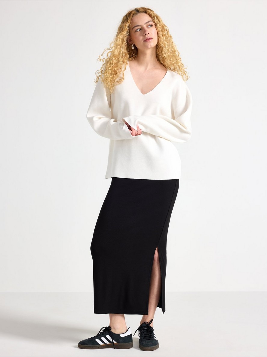 Suknja – Ribbed jersey skirt