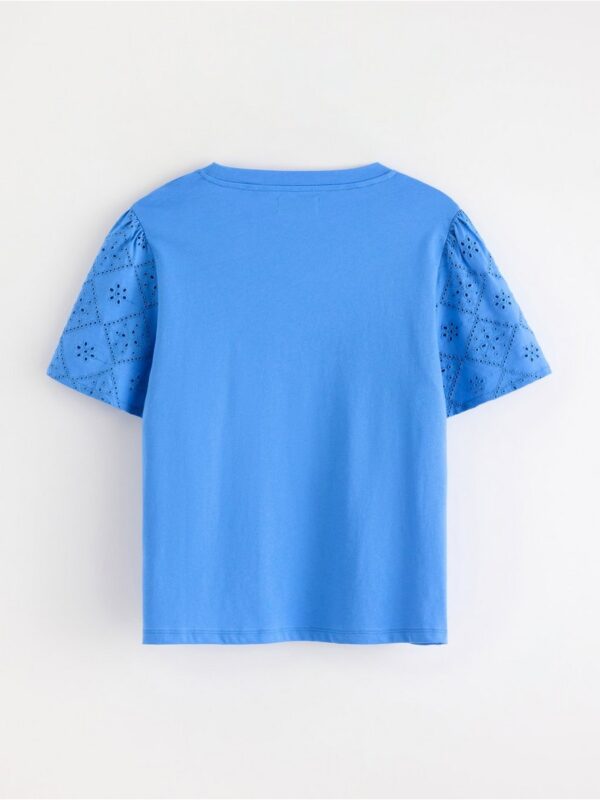 Top with broderie anglaise - 3007258-8467
