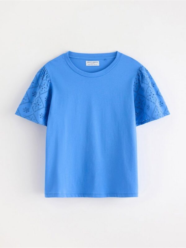 Top with broderie anglaise - 3007258-8467
