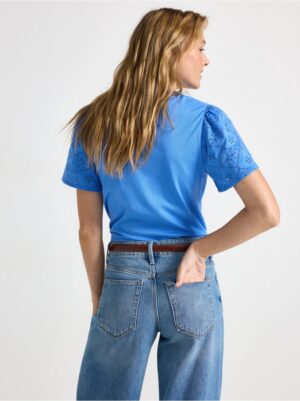 Top with broderie anglaise - 3007258-8467