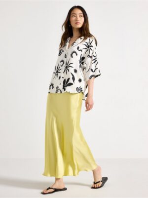 Maxi skirt in satin - 3000038-4692