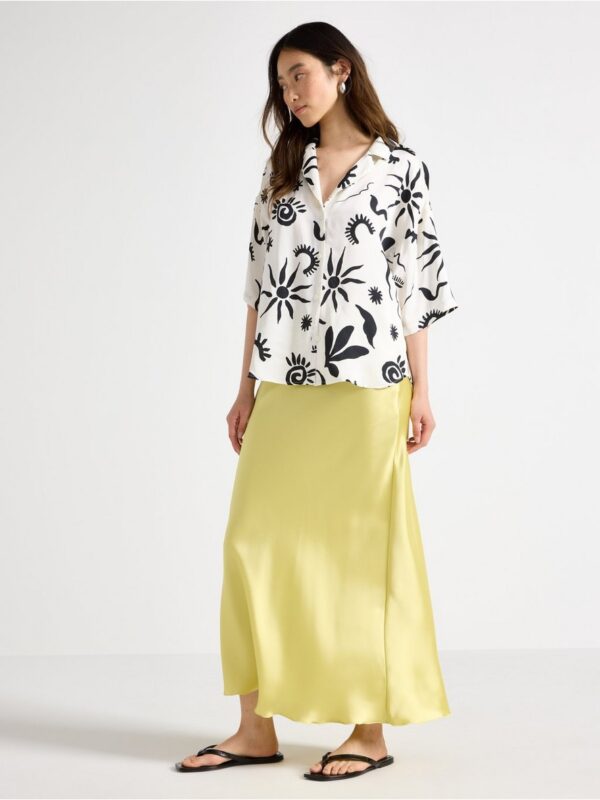 Maxi skirt in satin - 3000038-4692