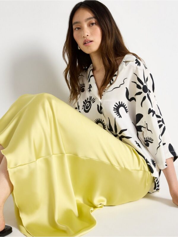 Maxi skirt in satin - 3000038-4692