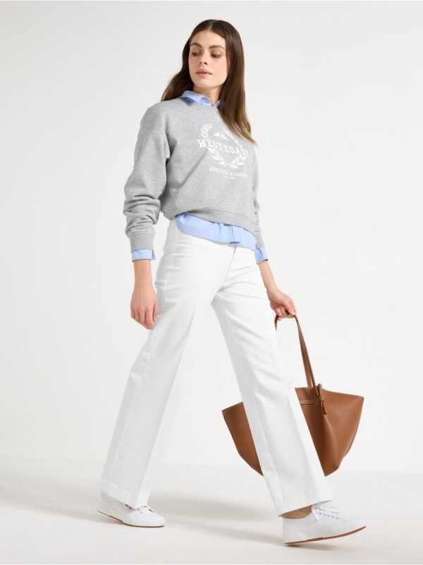 Wide trousers with high waist - 3001804-300