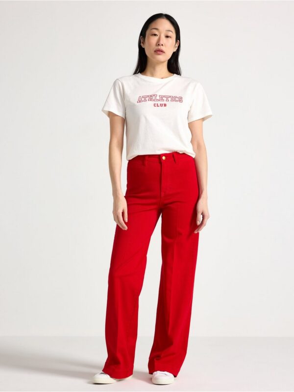 Wide trousers with high waist - 3001804-8668
