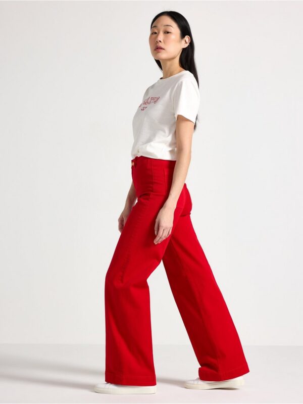 Wide trousers with high waist - 3001804-8668