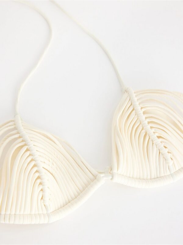 Triangle bikini bra with strap details - 3003548-3675