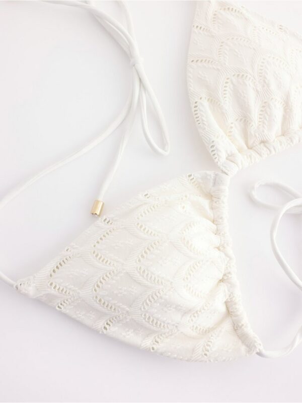 Triangle bikini bra with embroidery - 3004001-6886