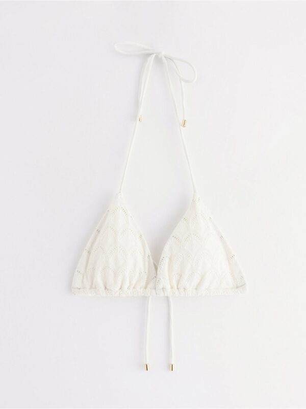 Triangle bikini bra with embroidery - 3004001-6886