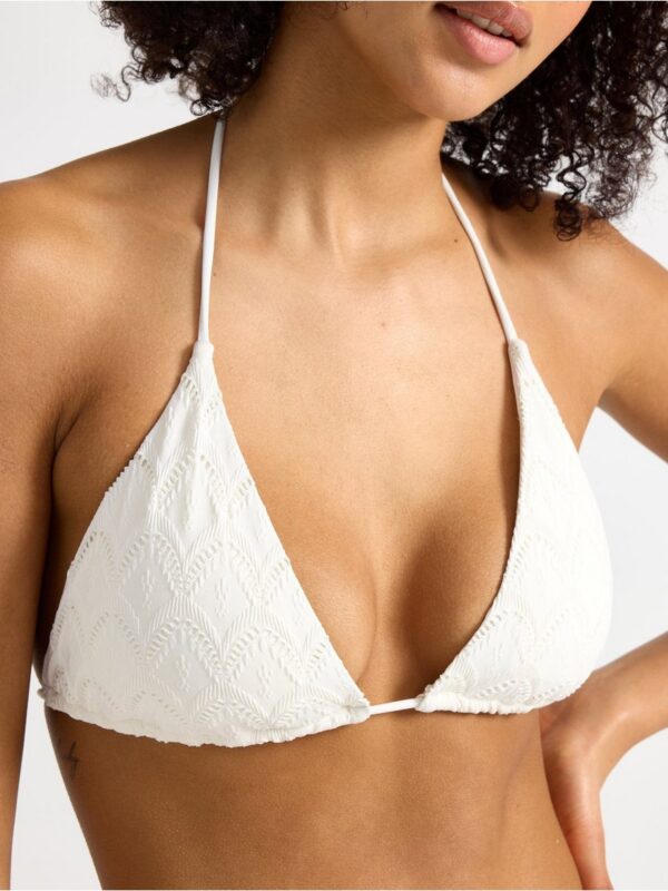 Triangle bikini bra with embroidery - 3004001-6886