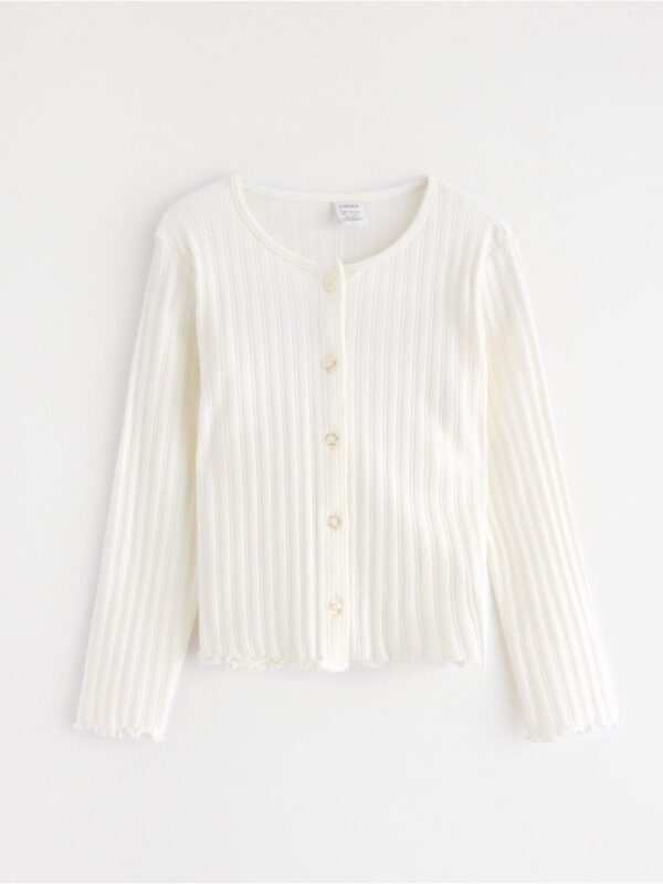 Pattern-knit cardigan in tricot - 3004146-325