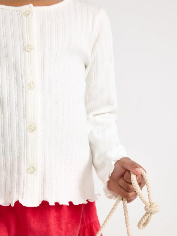 Pattern-knit cardigan in tricot - 3004146-325
