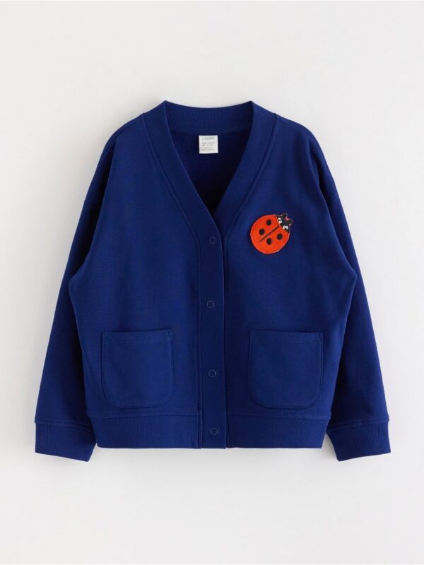 Cardigan in sweatshirt fabric - 3004214-7339