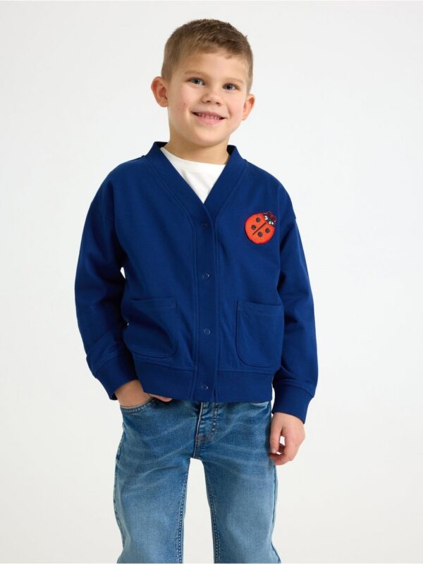 Cardigan in sweatshirt fabric - 3004214-7339