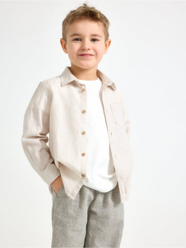 Shirt in linen blend - 3004570-9928