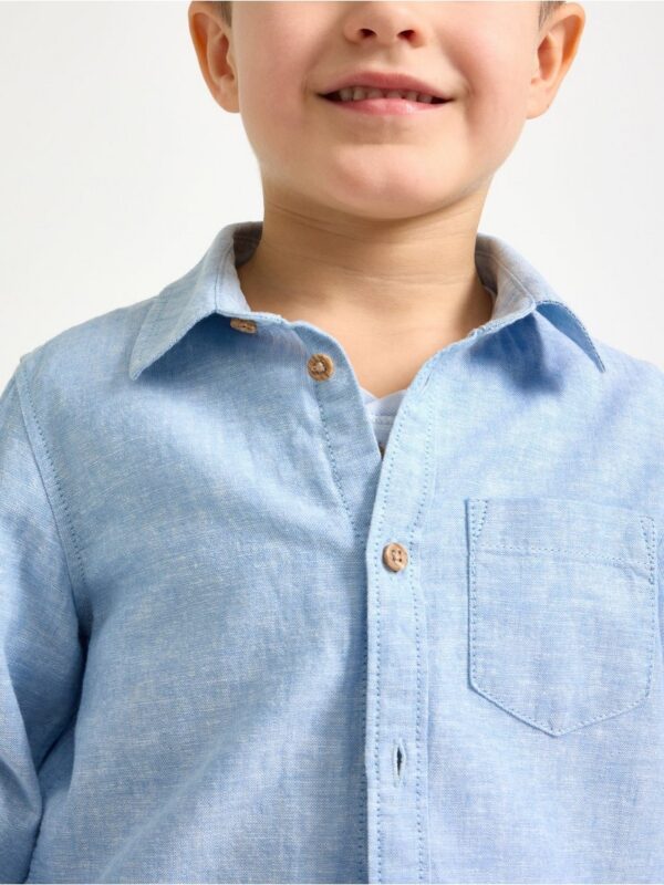 Shirt in linen blend - 3004570-9981